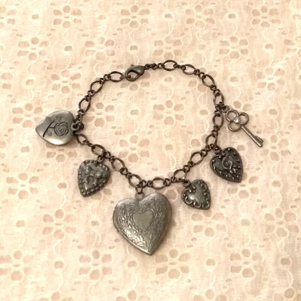 Vintage New NOA NOA Locket Heart Charms Titanium Bracelet Women Jewelry Gifts